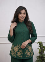 Women's Premium Cotton Embroidered Co-Ord Set