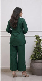 Women's Premium Cotton Embroidered Co-Ord Set
