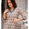 Indigo Bloom Hand-Block Paisley Tunic Set