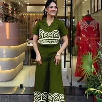 Adobe Earth Crop-Shirt & Flared Trouser Co-ord Set