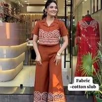 Adobe Earth Crop-Shirt & Flared Trouser Co-ord Set