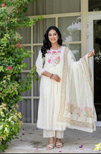 Premium Cotton Anarkali with Printed Dupatta