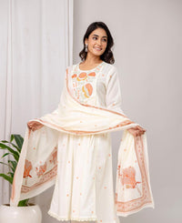 Premium Cotton Anarkali with Printed Dupatta