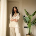Pearl Ivory Hand-Embroidered Cotton Slub Co-ord Set