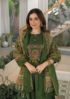 Women's Premium Cotton A-Line Embroidered Kurta Set with Printed Dupatta