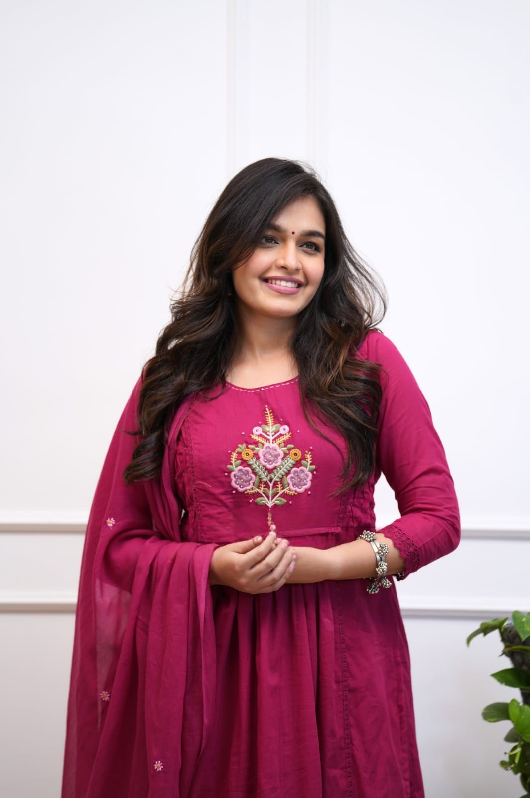 Women's Premium Cotton Embroidered A-Line Kurta Set with Dupatta