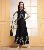 Women's Cotton Co-ord Set with Wide-Leg Pants