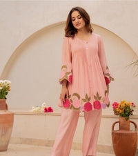 Floral Embroidered Co-Ord Set for Women