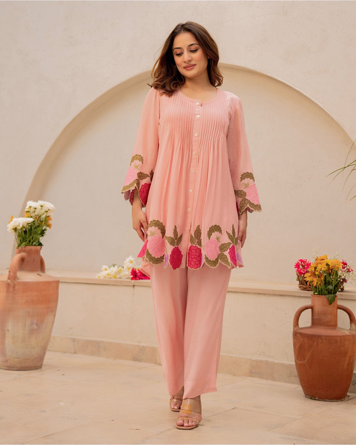 Floral Embroidered Co-Ord Set for Women