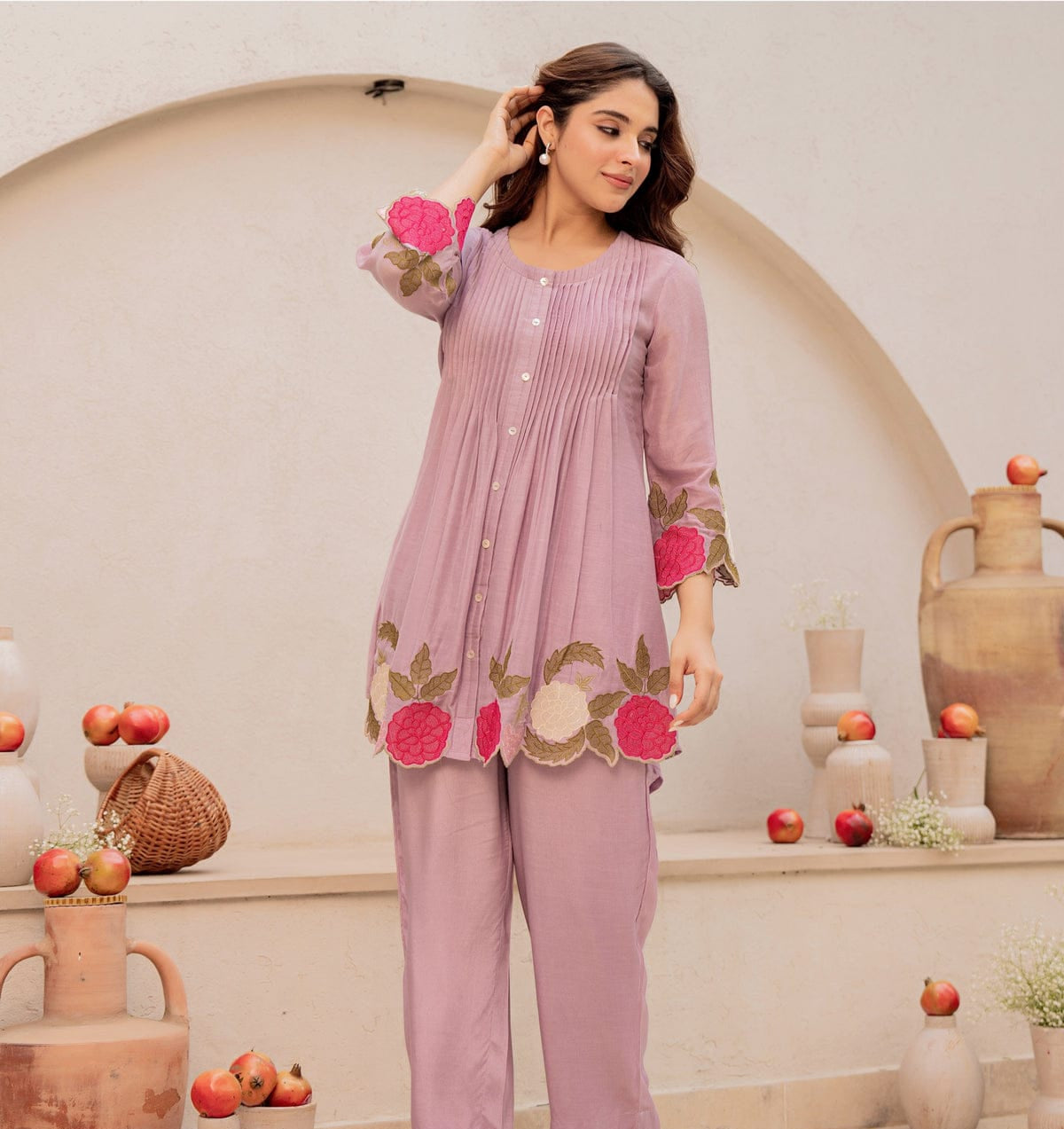 Floral Embroidered Co-Ord Set for Women