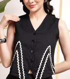 Women's Cotton Co-ord Set with Wide-Leg Pants