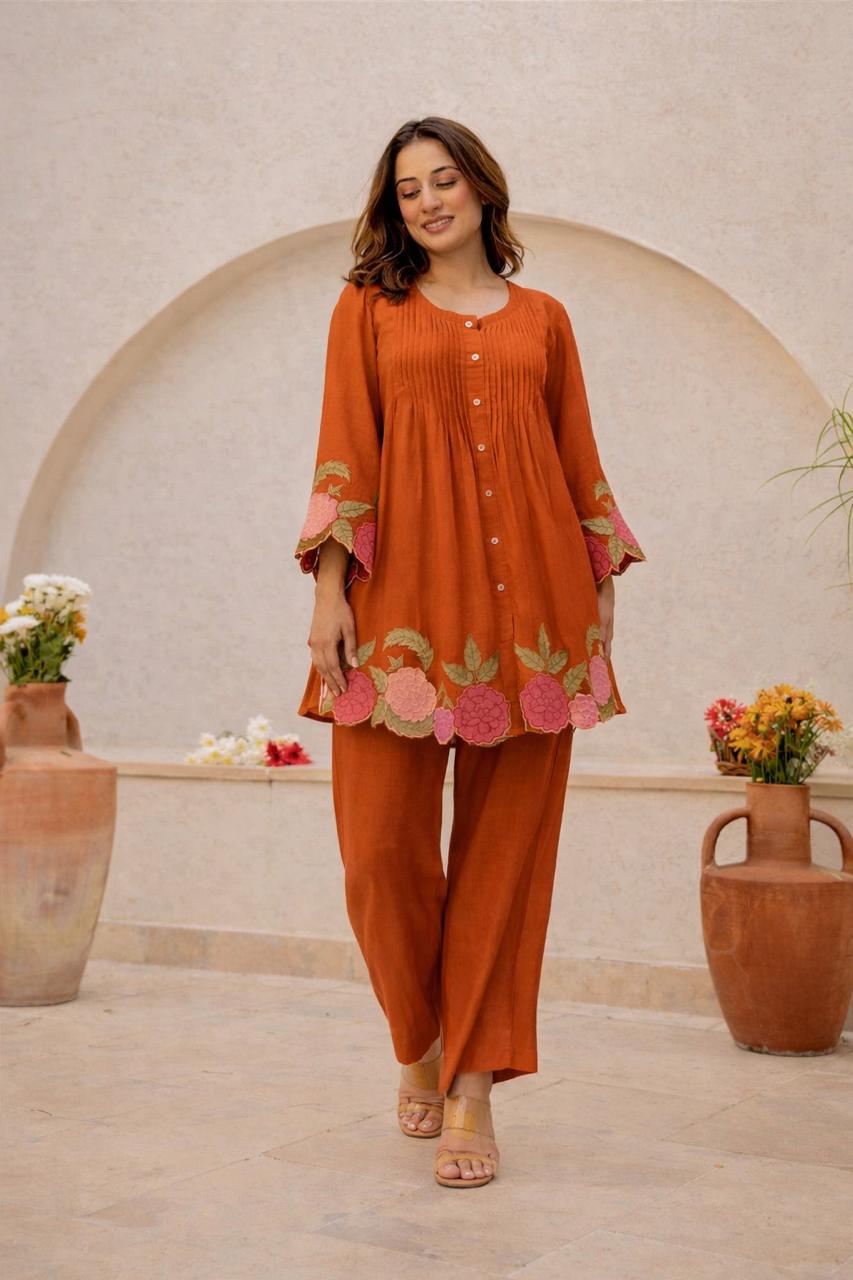 Floral Embroidered Co-Ord Set for Women