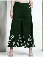Women's Cotton Co-ord Set with Wide-Leg Pants