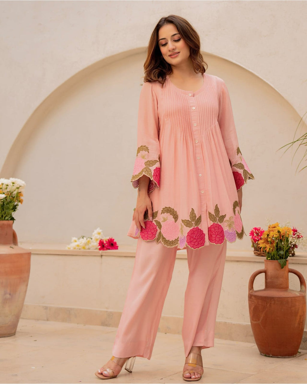 Beautiful Heavy Embroidery Work on kurti