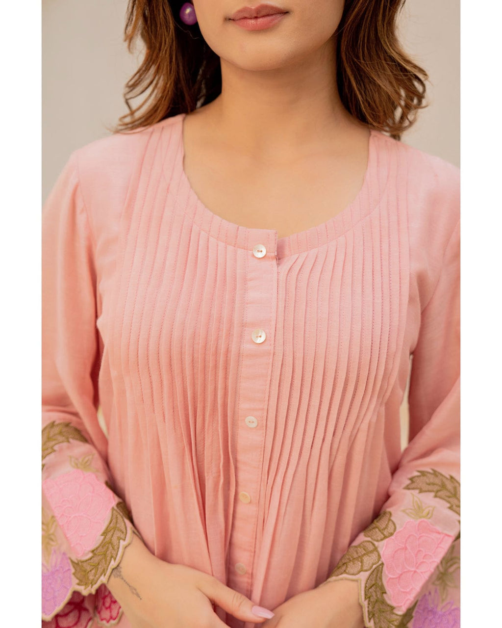 Beautiful Heavy Embroidery Work on kurti
