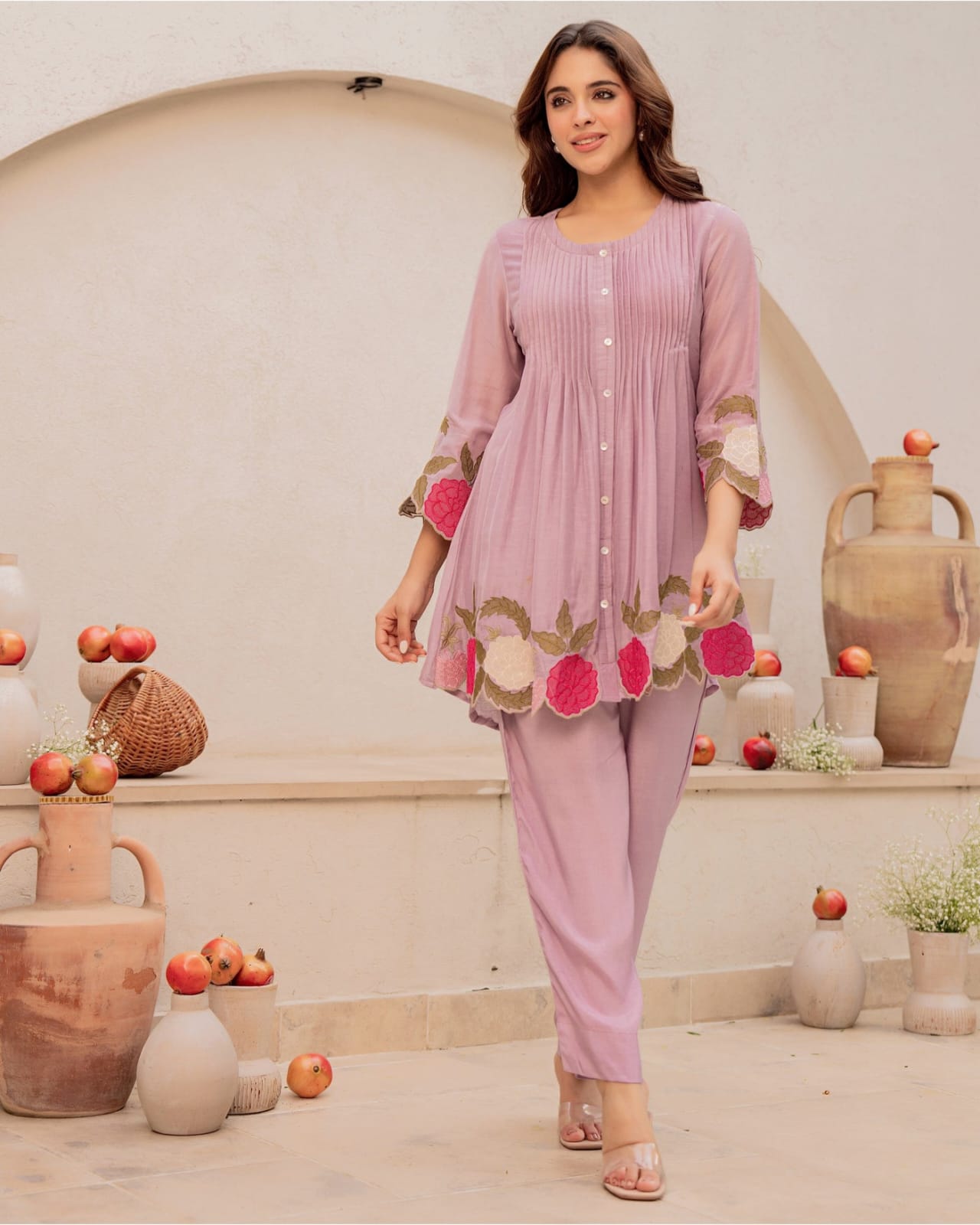 Beautiful Heavy Embroidery Work on kurti
