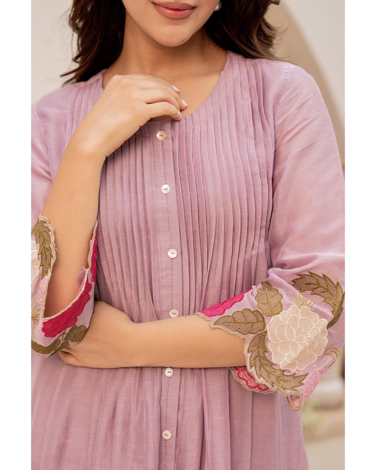 Beautiful Heavy Embroidery Work on kurti