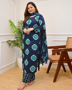 Women's Premium Cotton Printed Kurta Set with Cotton Dupatta