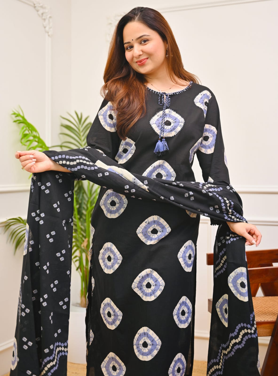 Women's Premium Cotton Printed Kurta Set with Cotton Dupatta