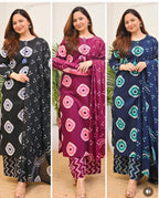 Women's Premium Cotton Printed Kurta Set with Cotton Dupatta