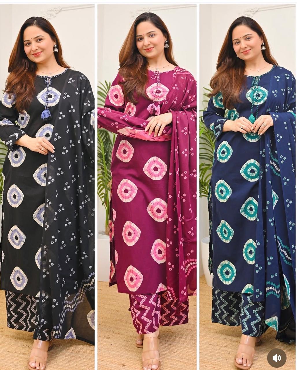 Women's Premium Cotton Printed Kurta Set with Cotton Dupatta