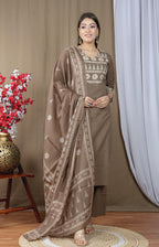 Women's Soft Cotton Kurta Set with Dupatta