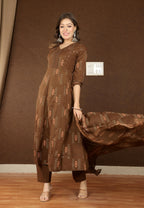 Women's Soft Cotton Anarkali Suit Set