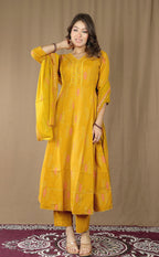 Women's Soft Cotton Anarkali Suit Set