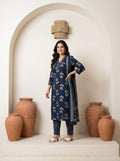 Premium Cotton Kurta Set with Mulmul Dupatta