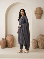 Women's Premium Cotton Suit Set with Dupatta