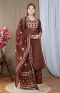 Women's Soft Cotton Kurta Set with Dupatta