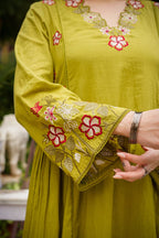 Women's Floral Cotton Kurta Set
