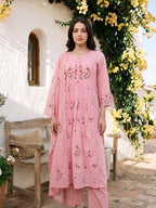 Women's Premium Cotton Embroidered Anarkali Set