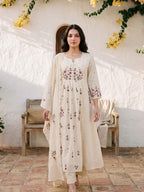 Women's Premium Cotton Embroidered Anarkali Set