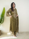 Women's Premium Cotton Bandhani Print Kurta Set with Cotton Dupatta
