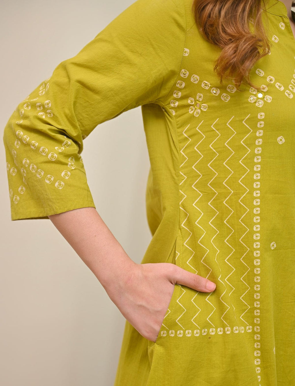 Traditional Printed Cotton Kurta Set with Dupatta