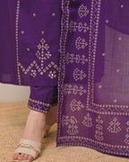 Traditional Printed Cotton Kurta Set with Dupatta