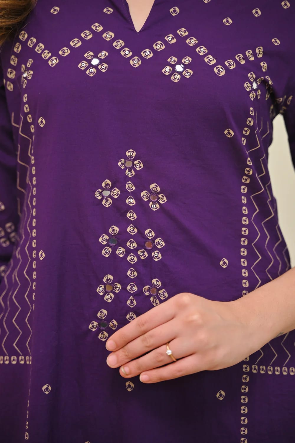 Traditional Printed Cotton Kurta Set with Dupatta